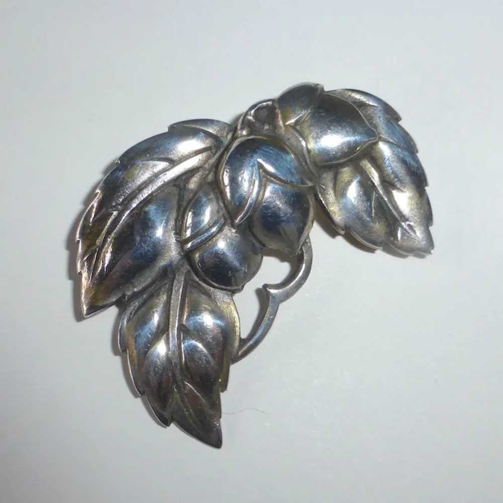 Viking Craft Sterling Leaves & Buds Pin - image 2