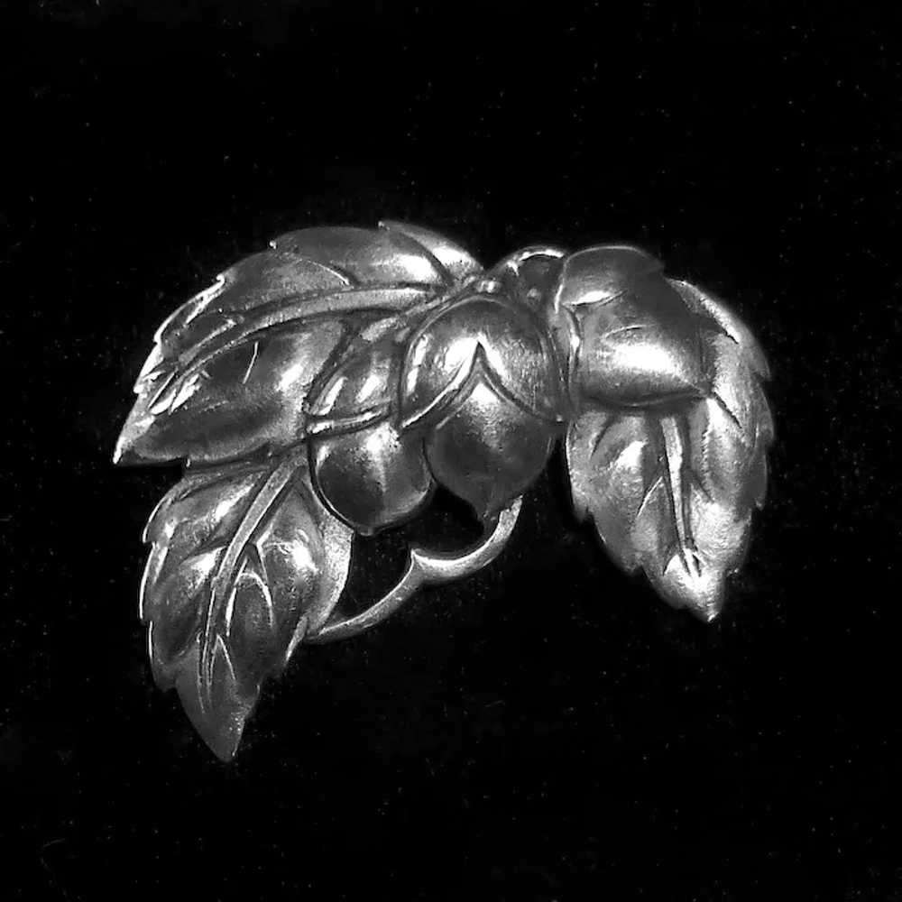 Viking Craft Sterling Leaves & Buds Pin - image 3