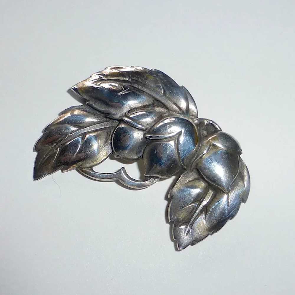 Viking Craft Sterling Leaves & Buds Pin - image 4