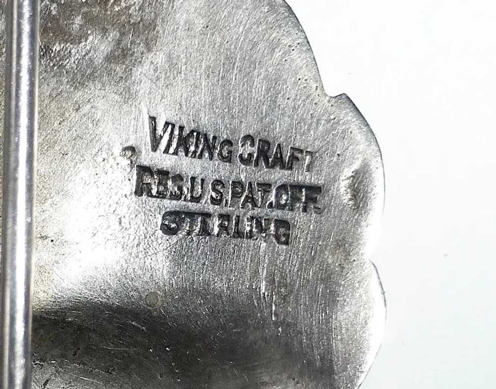 Viking Craft Sterling Leaves & Buds Pin - image 7