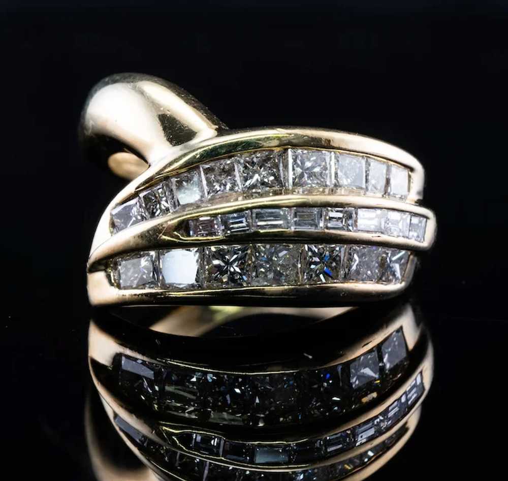 Diamond Ring 18K Gold Band 2.09 TDW - image 10
