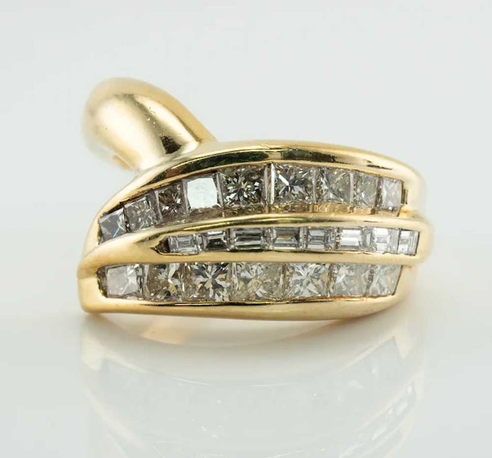Diamond Ring 18K Gold Band 2.09 TDW - image 11