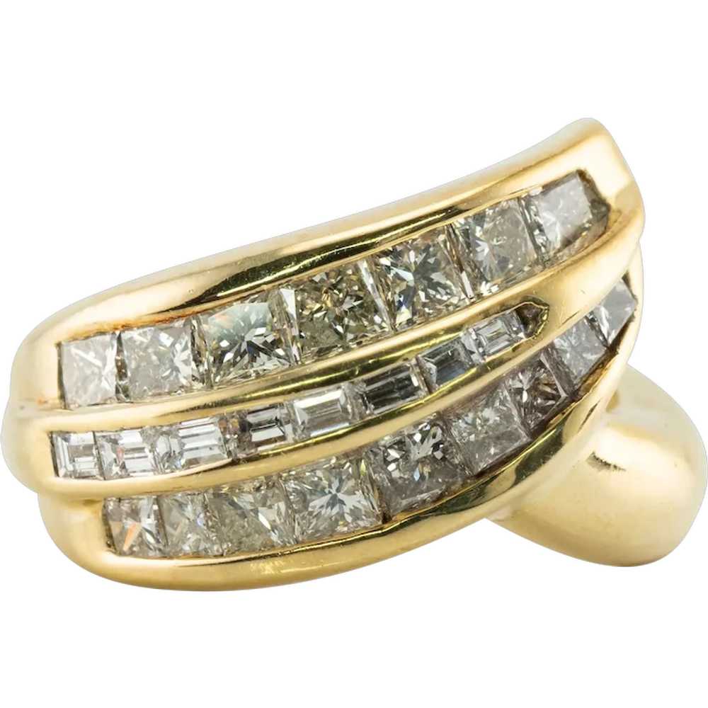 Diamond Ring 18K Gold Band 2.09 TDW - image 1