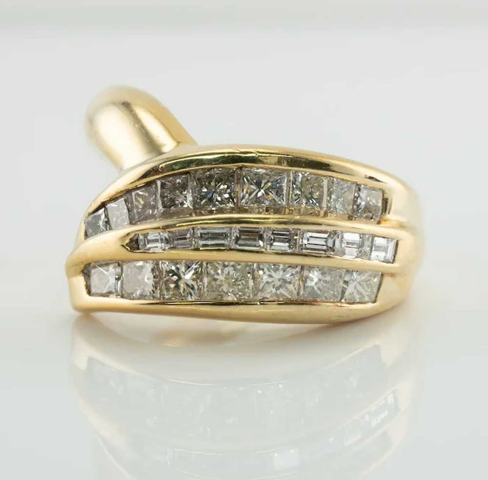 Diamond Ring 18K Gold Band 2.09 TDW - image 2