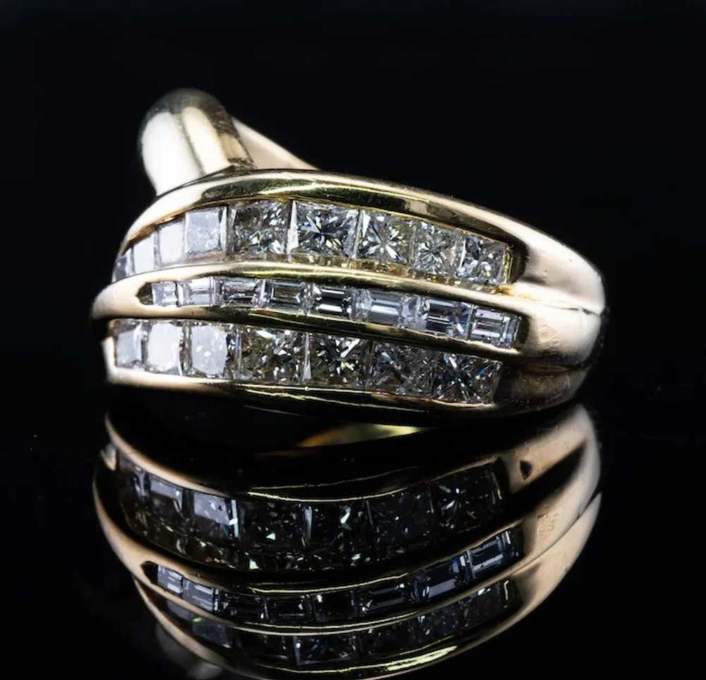 Diamond Ring 18K Gold Band 2.09 TDW - image 5