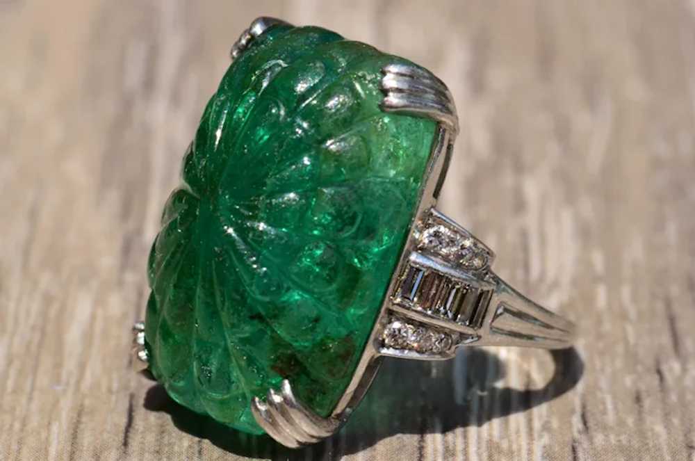 Extremely Rare Antique Colombian Emerald Ring by … - image 2