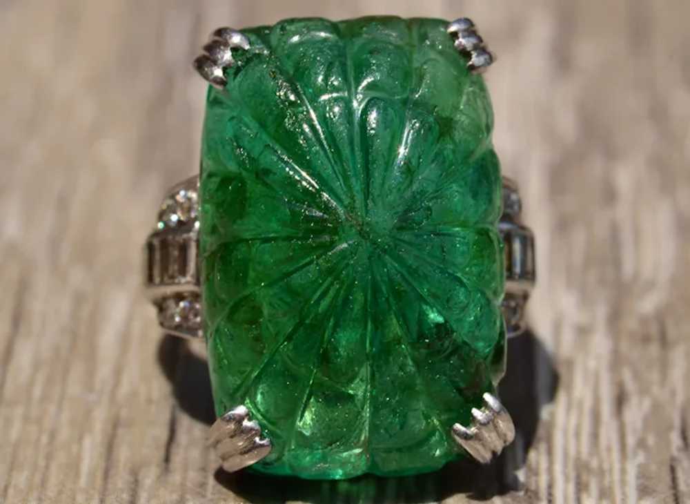 Extremely Rare Antique Colombian Emerald Ring by … - image 3