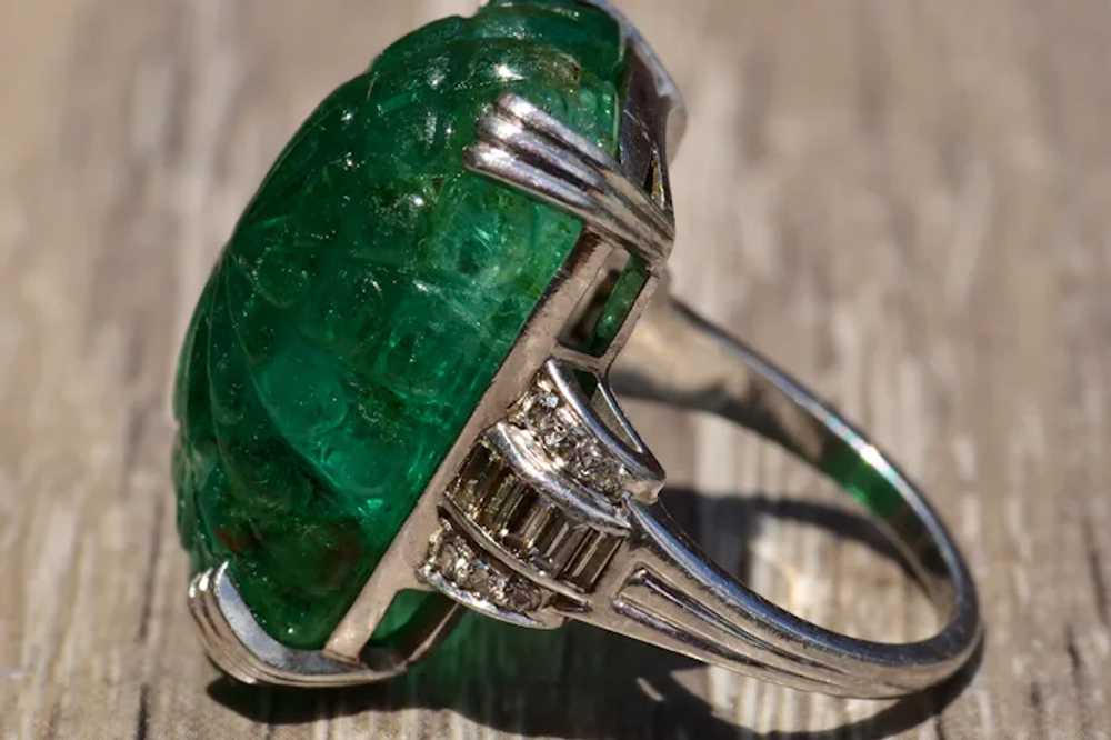 Extremely Rare Antique Colombian Emerald Ring by … - image 4