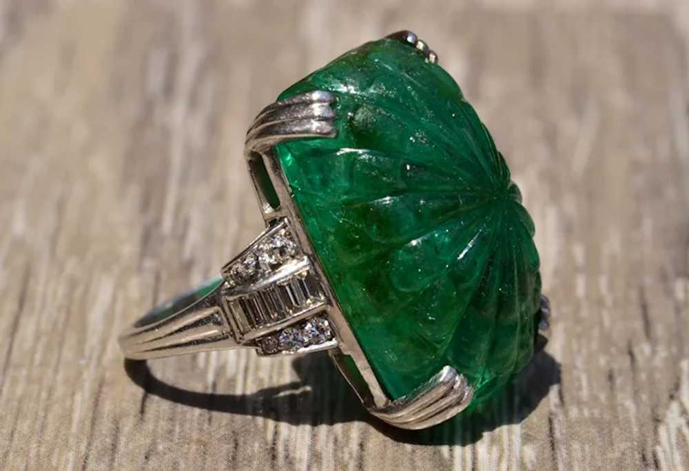 Extremely Rare Antique Colombian Emerald Ring by … - image 7