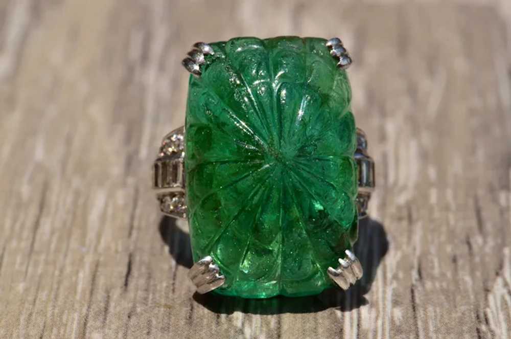 Extremely Rare Antique Colombian Emerald Ring by … - image 8