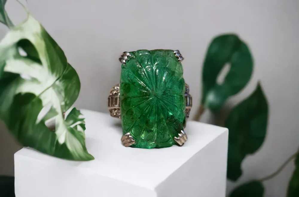 Extremely Rare Antique Colombian Emerald Ring by … - image 9