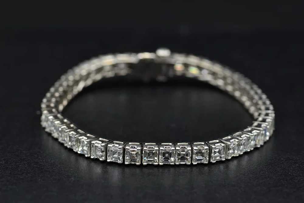 Square Emerald Cut Diamond Bracelet with 15.64 ca… - image 5