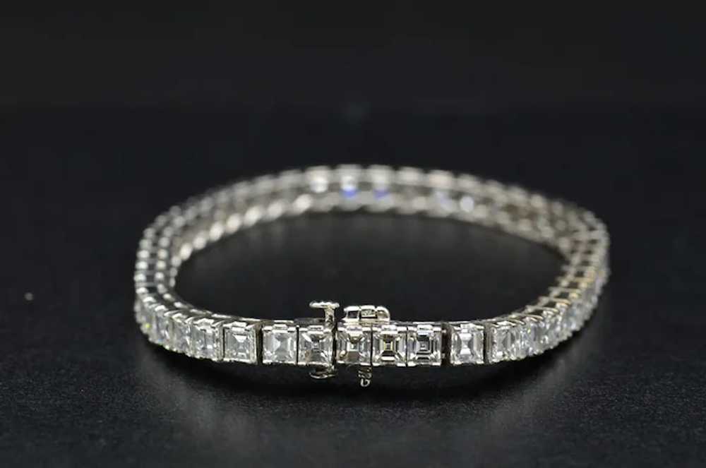 Square Emerald Cut Diamond Bracelet with 15.64 ca… - image 7