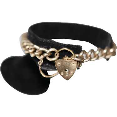 Antique Lover's  Padlock Bracelet - image 1