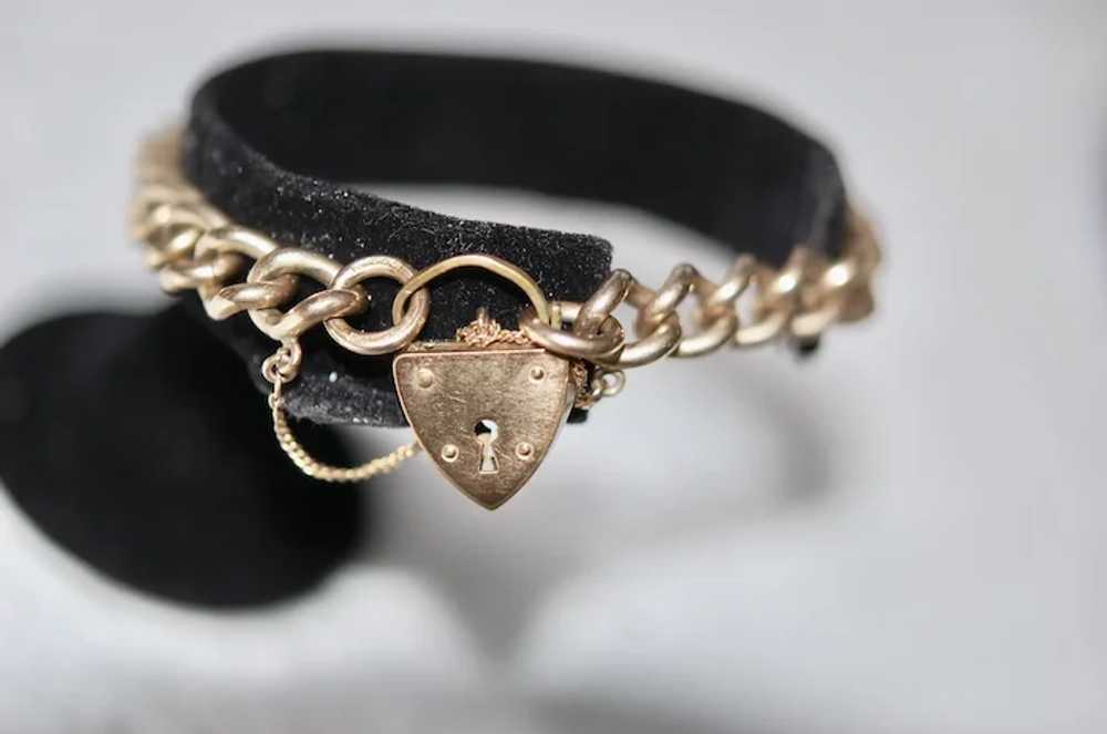 Antique Lover's  Padlock Bracelet - image 5