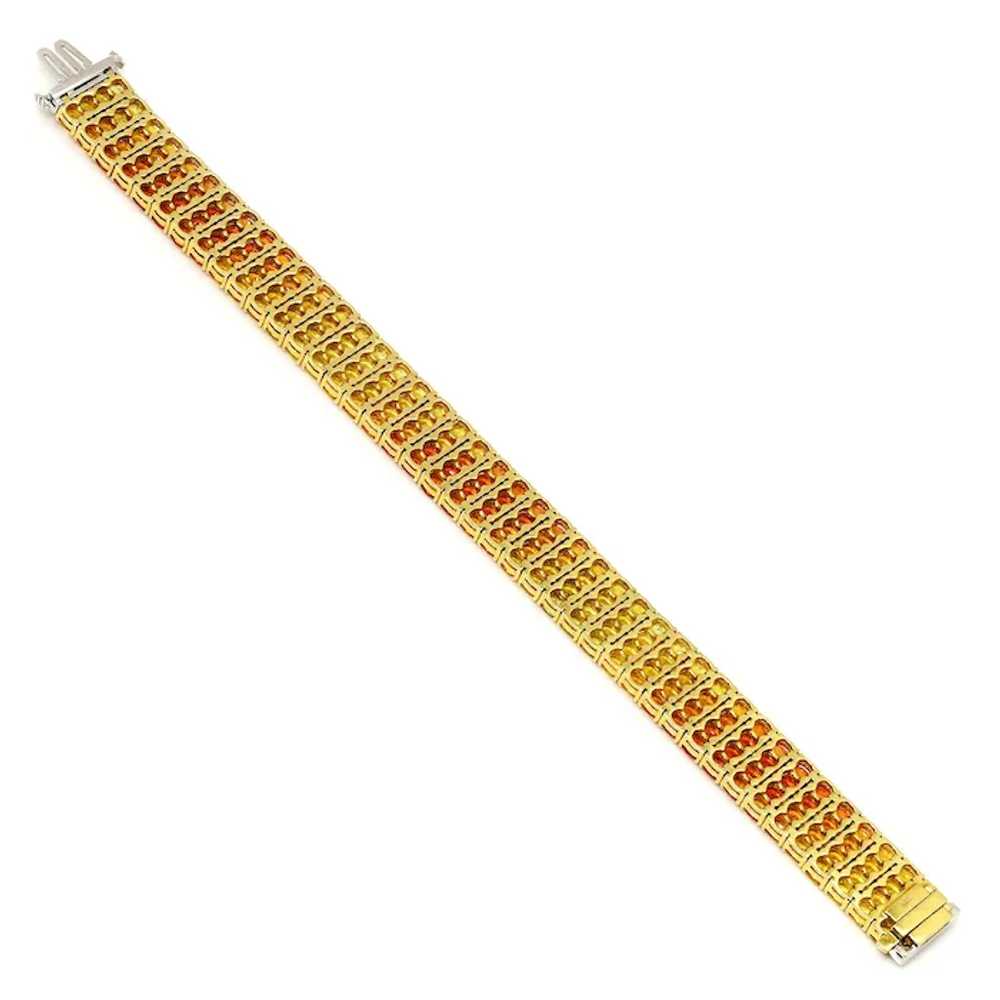 Yellow to Orange Sapphire Fade Bracelet 18K Yello… - image 4