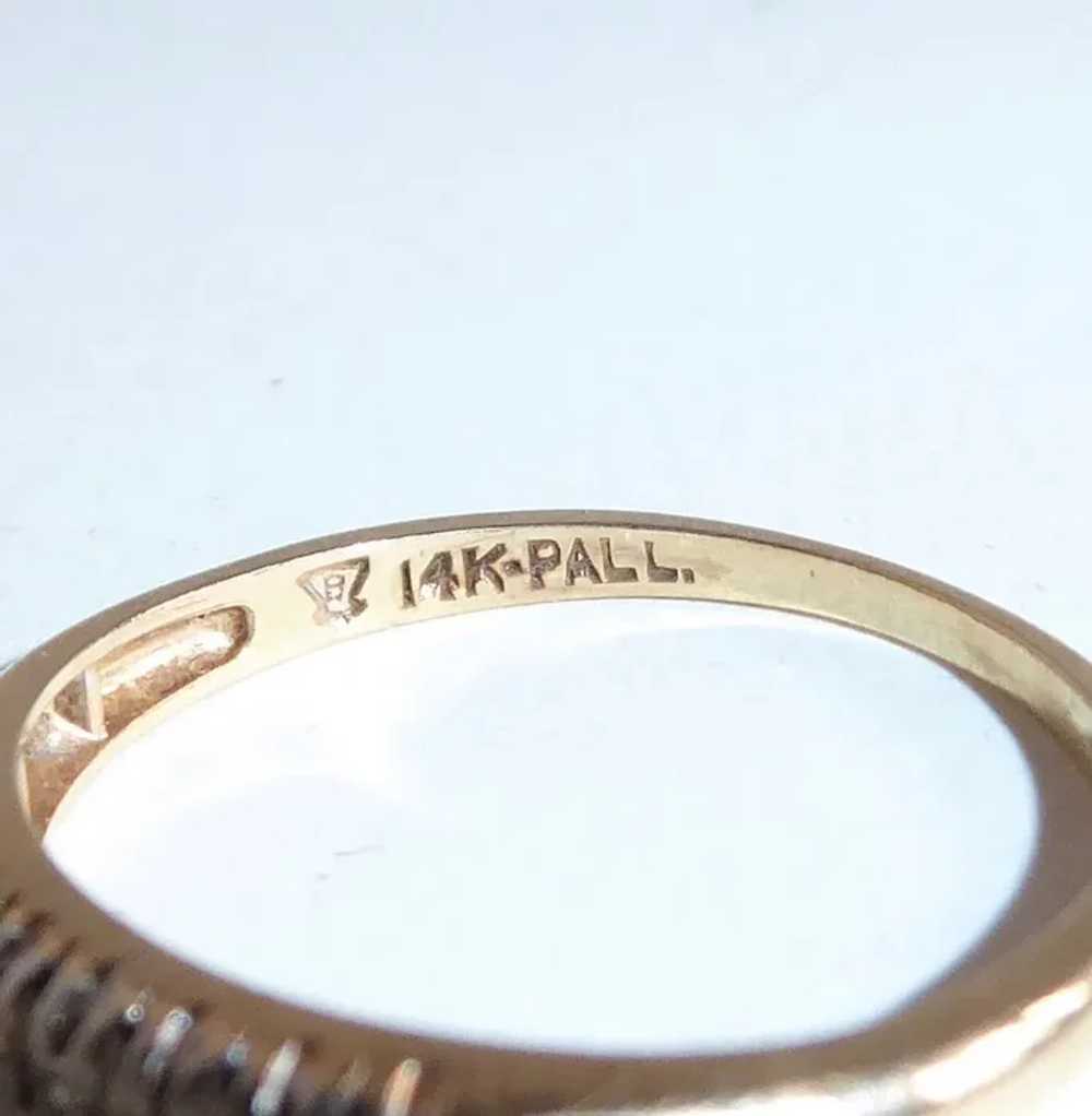 14k & Palladium Diamond Stacking Ring - image 10