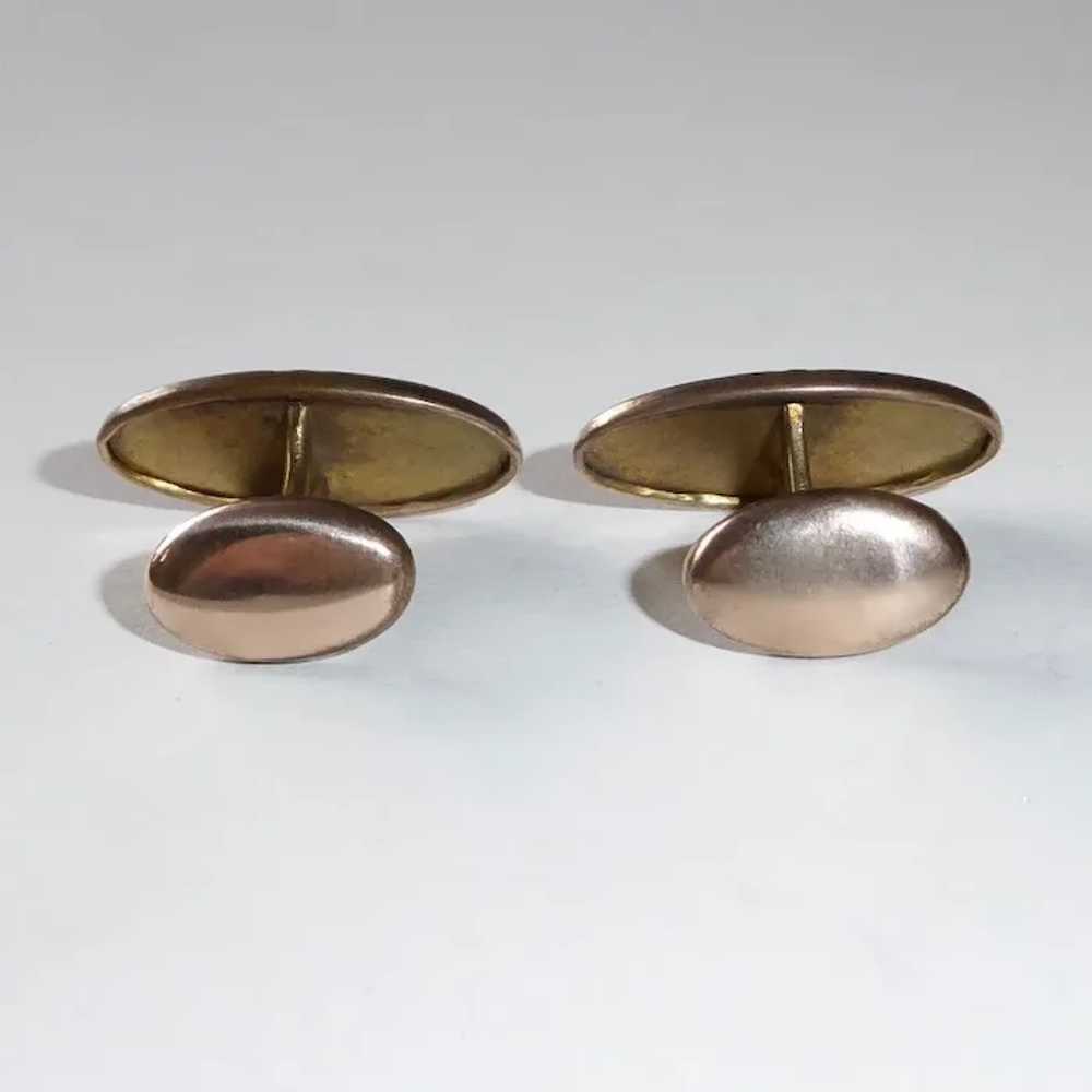 Victorian Gold Filled Flip Back Cufflinks - image 10