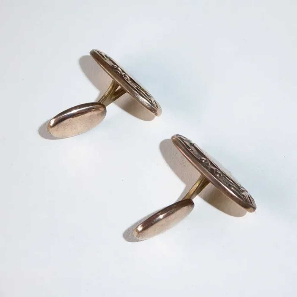 Victorian Gold Filled Flip Back Cufflinks - image 11