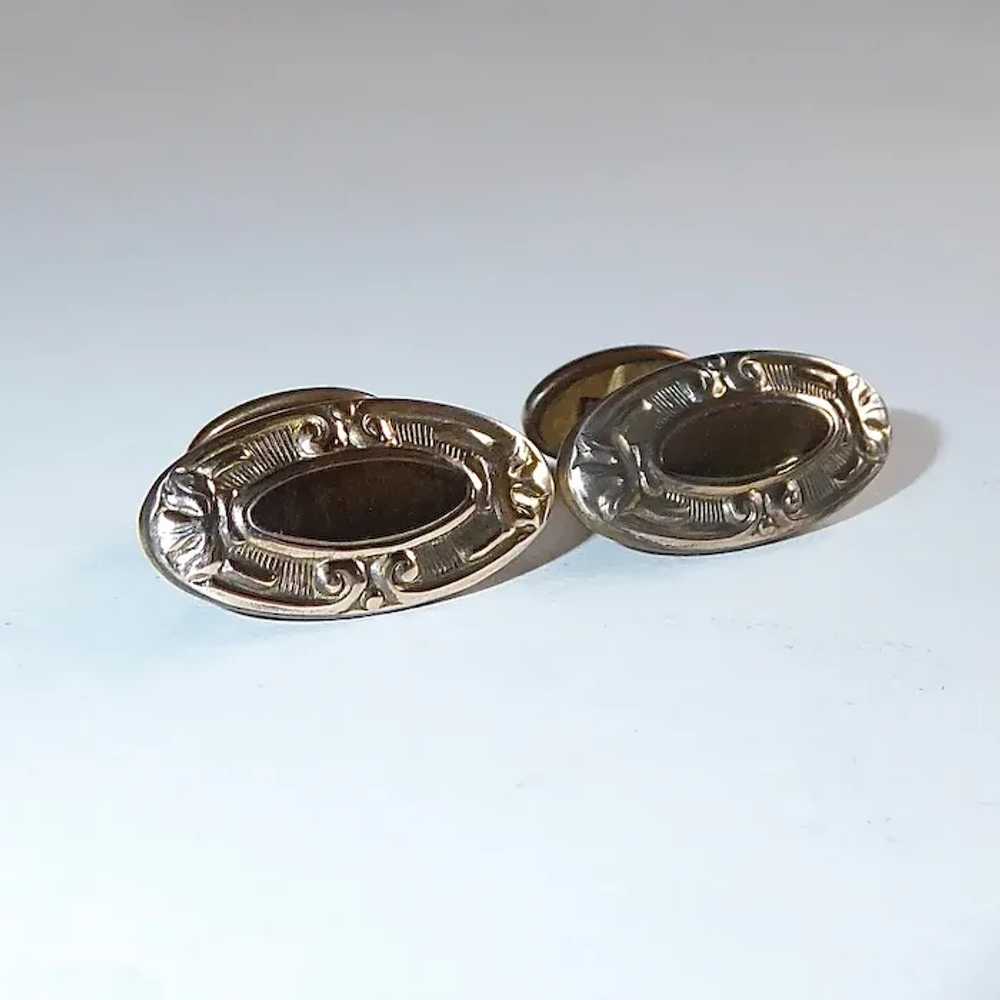 Victorian Gold Filled Flip Back Cufflinks - image 5