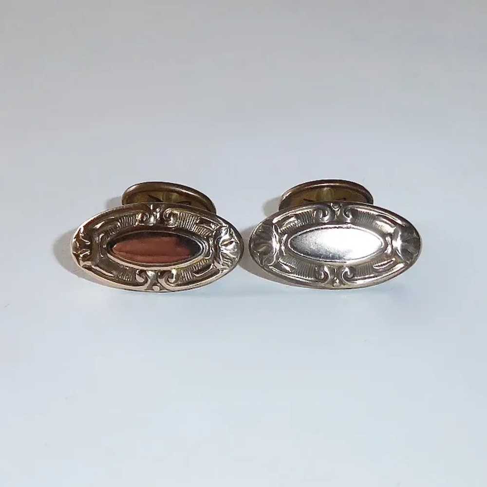 Victorian Gold Filled Flip Back Cufflinks - image 7