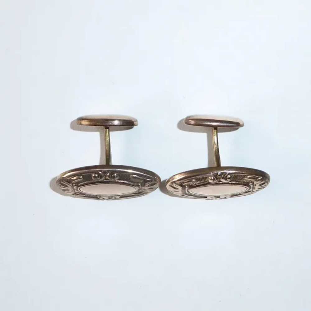 Victorian Gold Filled Flip Back Cufflinks - image 9