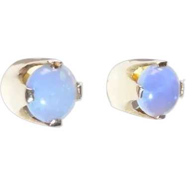 14k Opal Prong Set Stud Earrings