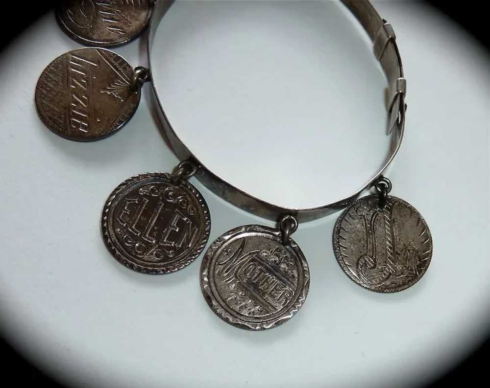 Sterling old love good token dimes fob