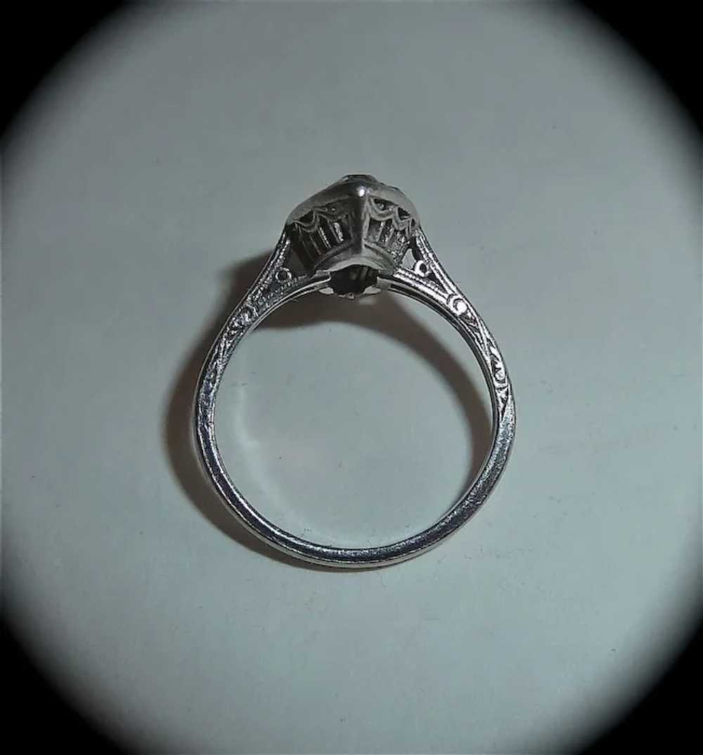 Art Deco Platinum Diamond Ring c1920s - image 10