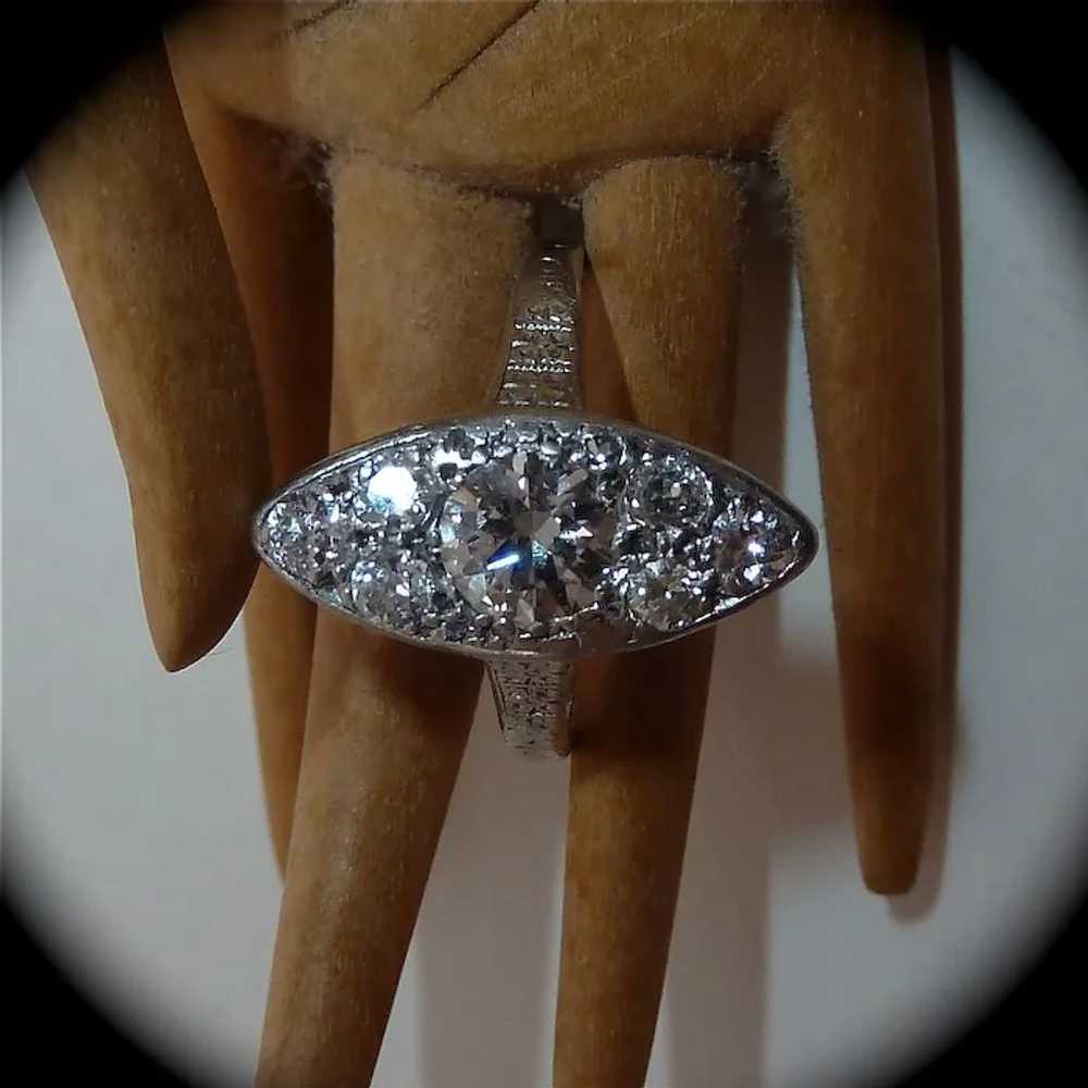 Art Deco Platinum Diamond Ring c1920s - image 8
