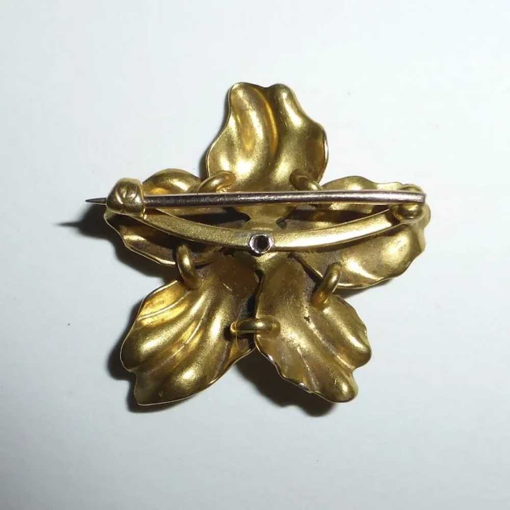 Whiteside & Blank Antique 14k Art Nouveau Flower … - image 6