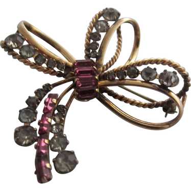 Carl-Art Delicate 1/20 12 KT GF Bow Brooch Pendan… - image 1