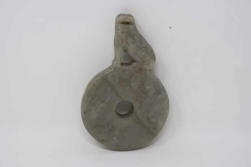 Chinese Bi Disk Jade Carving - image 2