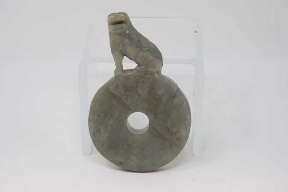 Chinese Bi Disk Jade Carving - image 3