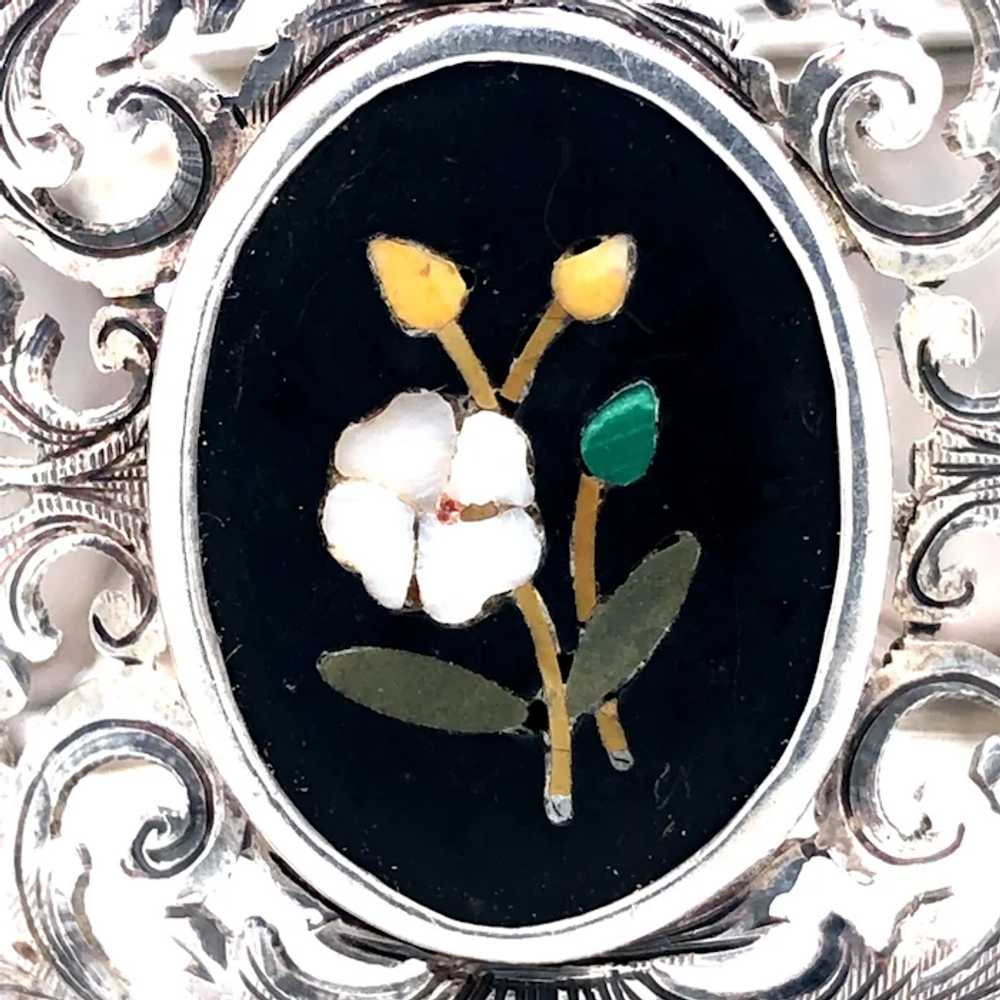 Victorian Pietra Dura Floral Motif Italian 19th C… - image 8