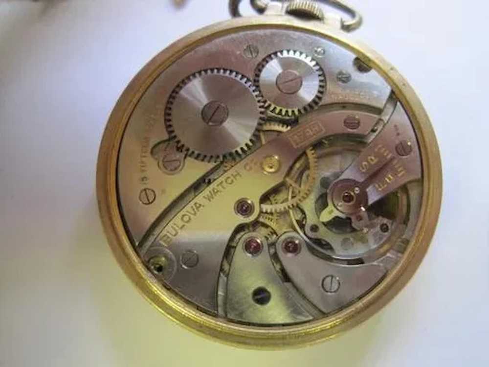 Lot #915 Bulova 15 Jewels Pocket Watch w/Watch Fob - image 9