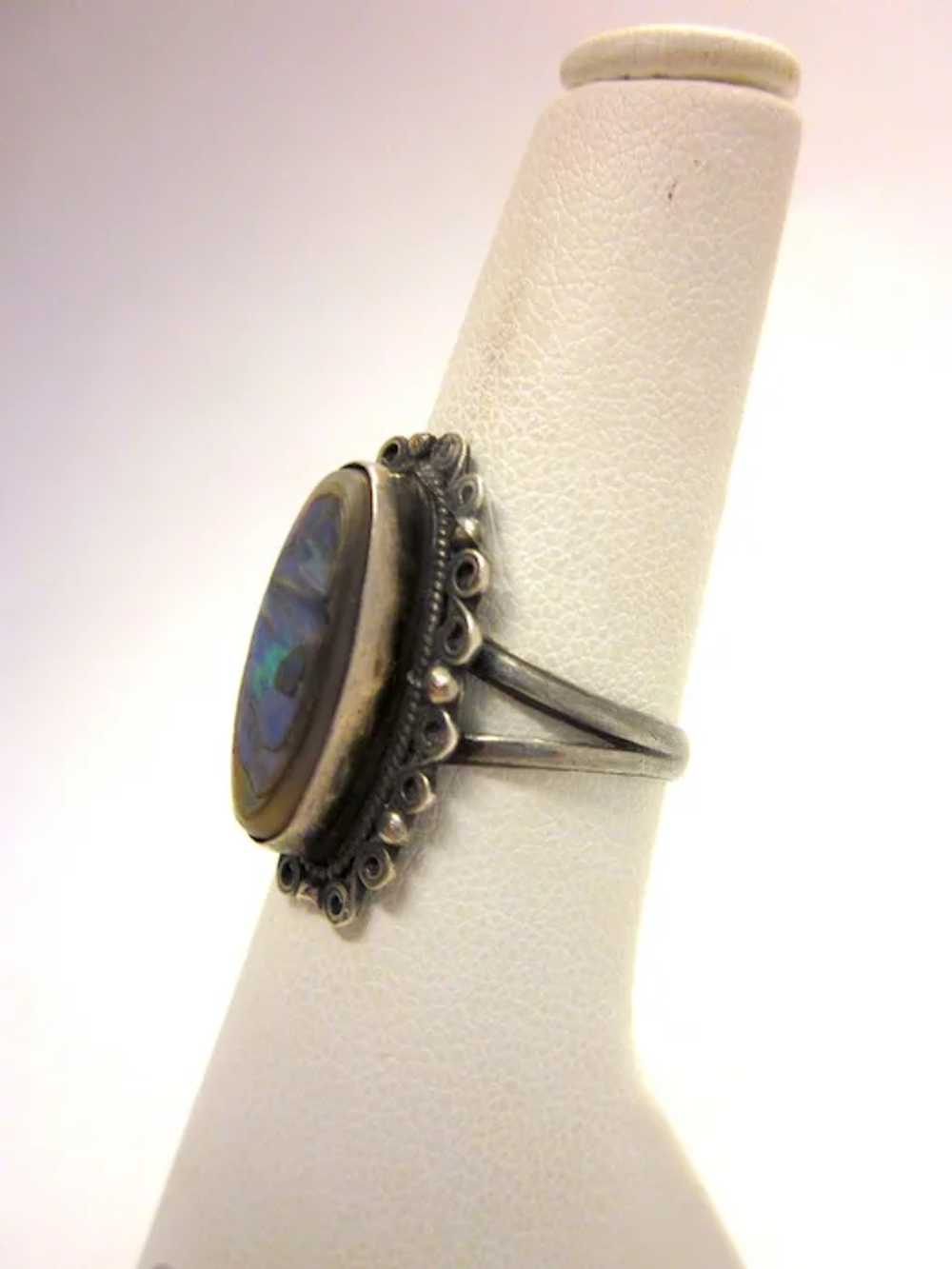 Vintage Sterling Silver and Abalone Artisan State… - image 3