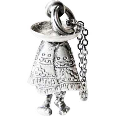 Vintage Sterling Silver Mexican Man In Sombrero An