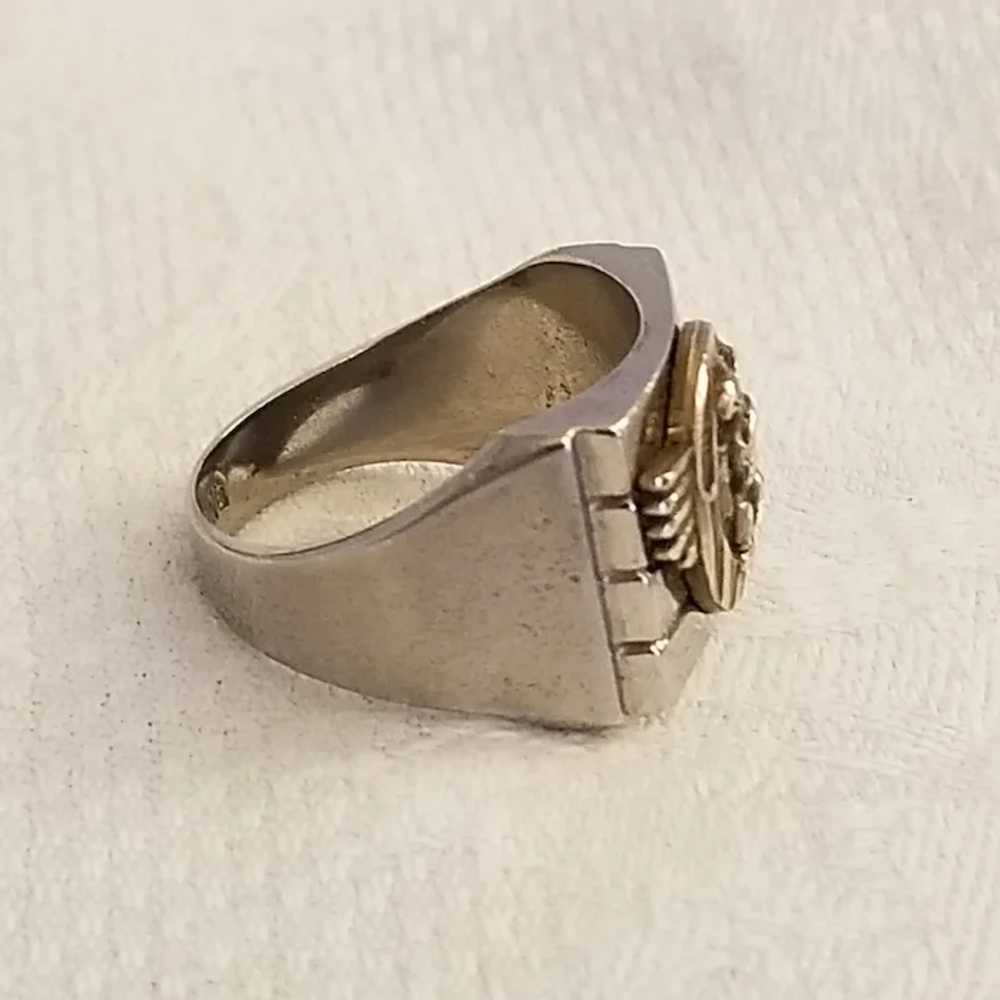 Vintage WWII Sterling Silver Ring - image 4