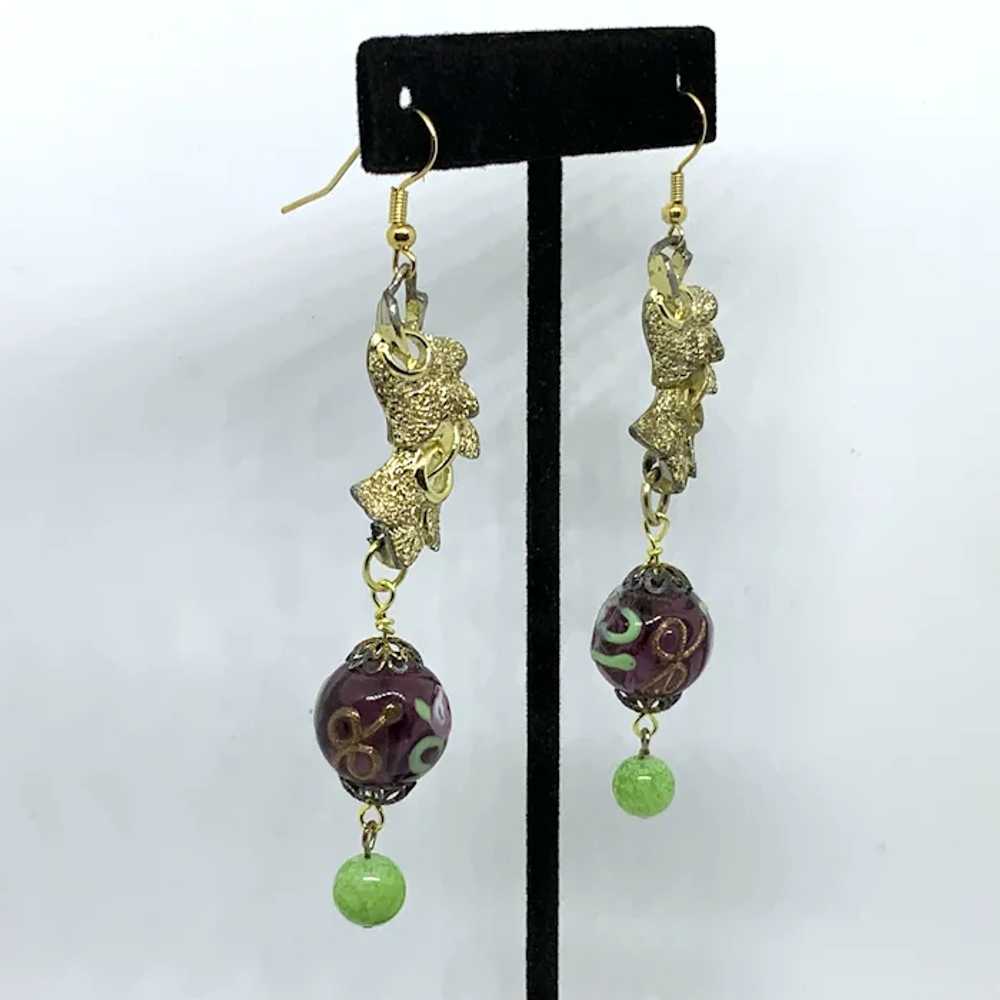 Long Earrings from Upcycled Vintage Jewelry Weddi… - image 3