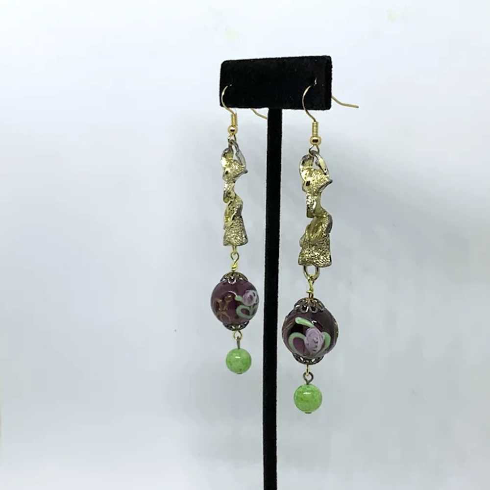 Long Earrings from Upcycled Vintage Jewelry Weddi… - image 4