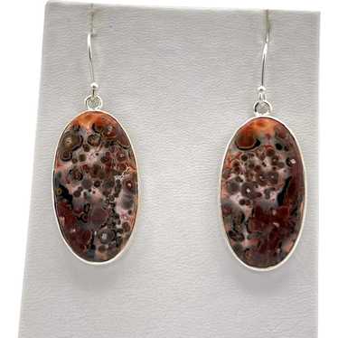 Lace Jasper Earrings - Sterling Silver - image 1