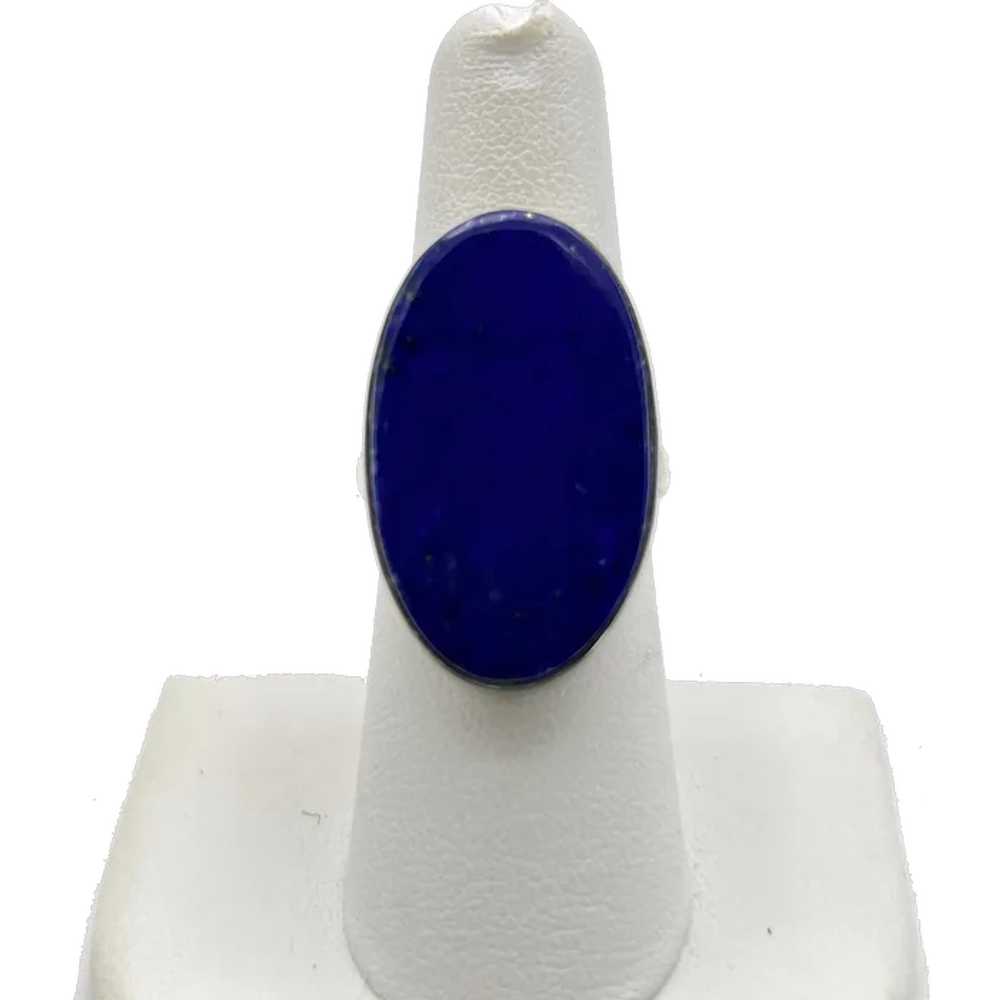 Lapis Lazuli Cabochon Ring - Sterling Silver - image 1