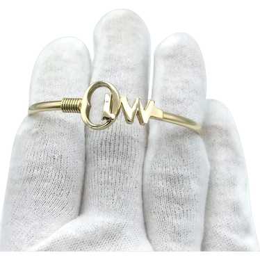 6.75, Cbc Sterling 925 Silver Bangle With 14k Gold Coil, 925