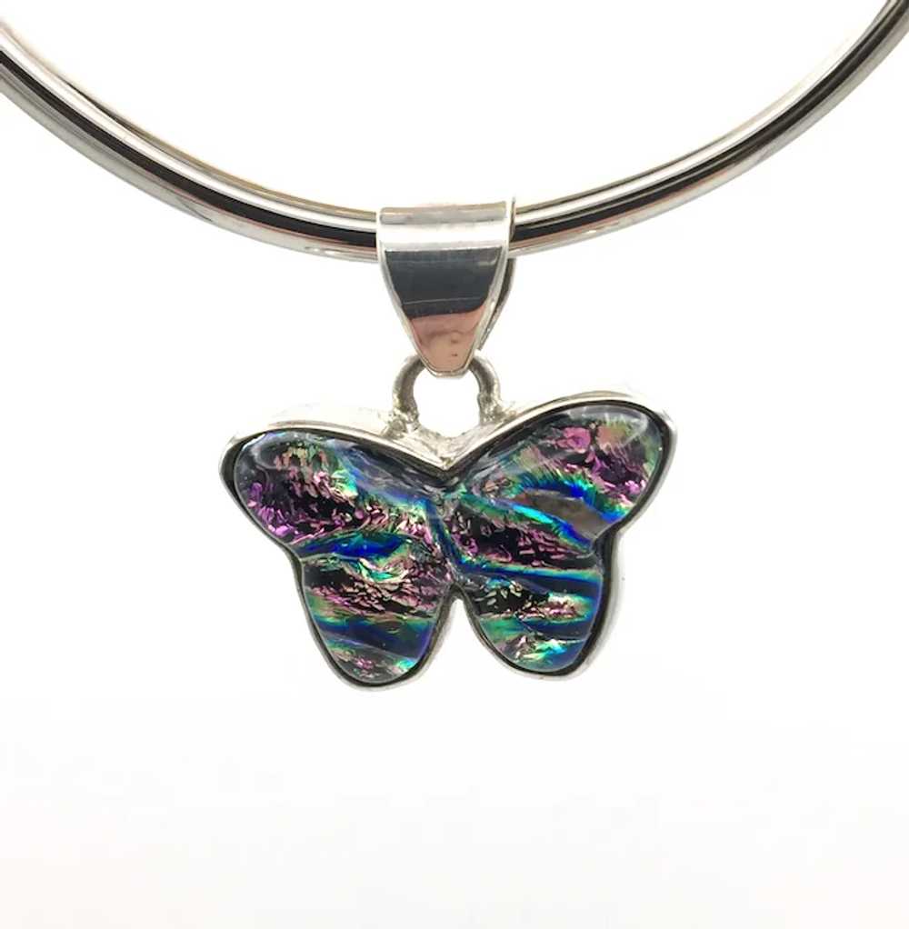Abalone Butterfly Pendant - Sterling Silver - image 4
