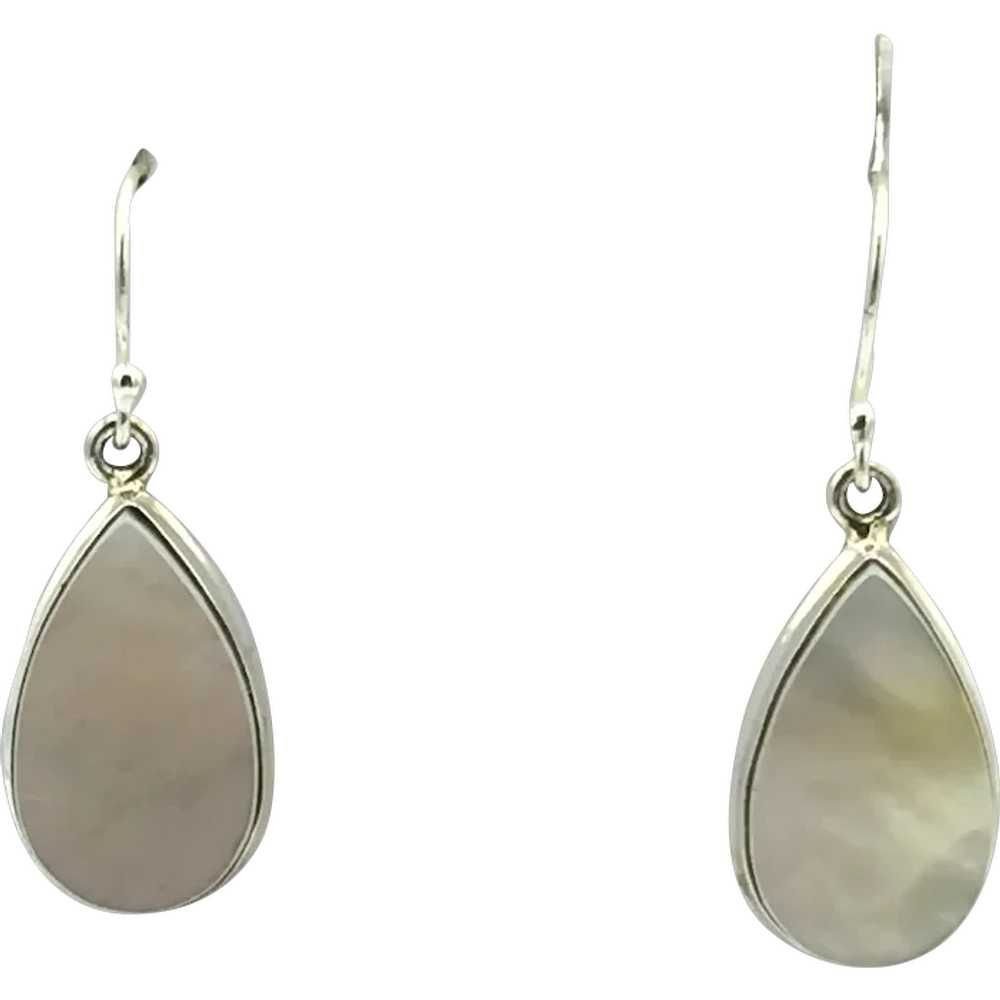 Mother of Pearl Earrings - Sterling Silver - image 1