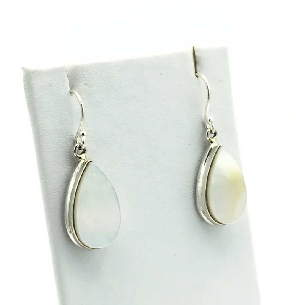 Mother of Pearl Earrings - Sterling Silver - image 2