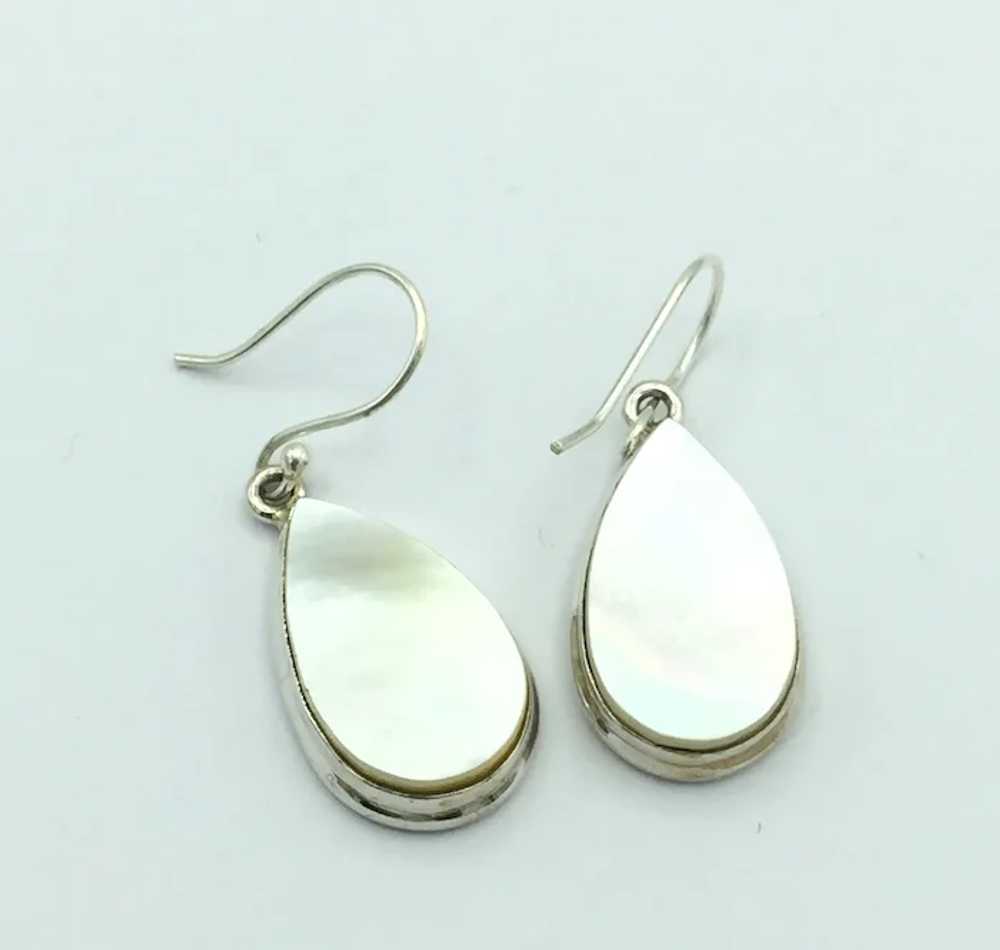 Mother of Pearl Earrings - Sterling Silver - image 3