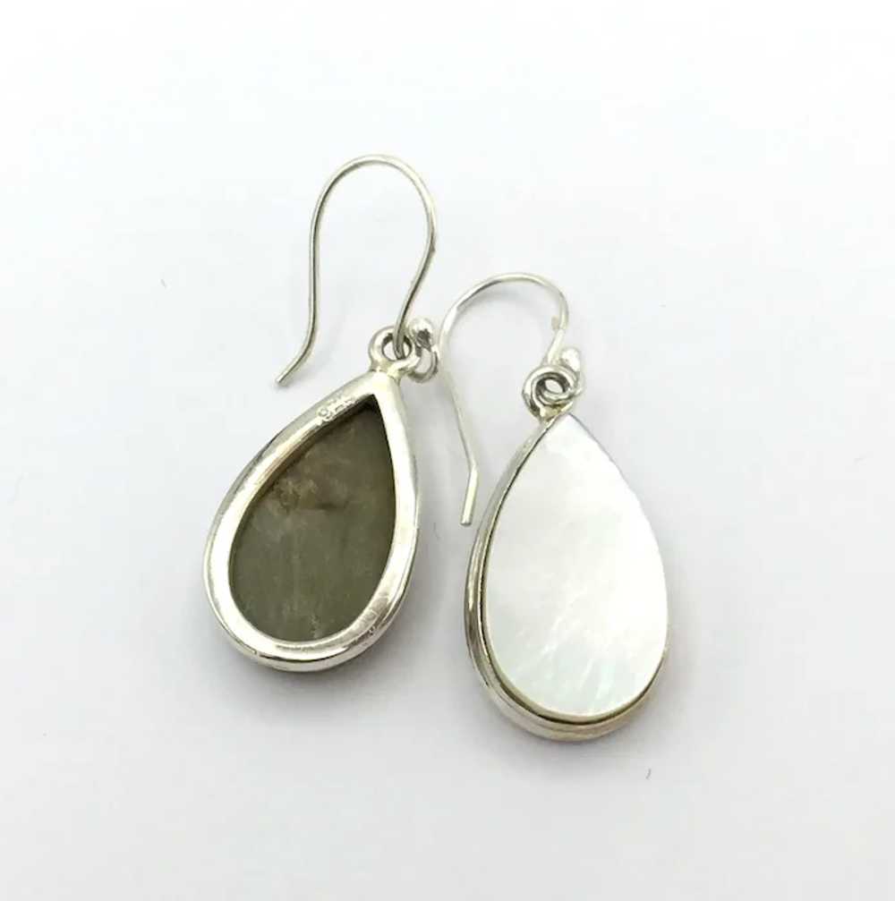 Mother of Pearl Earrings - Sterling Silver - image 4