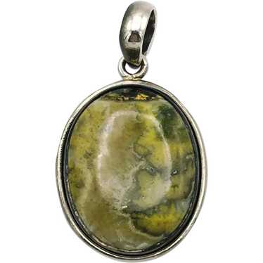 Bumblebee Jasper Pendant - Sterling Silver